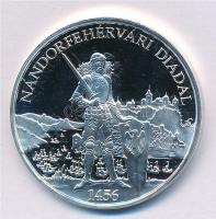 Fritz Mihály (1947- ) DN "Nándorfehérvári diadal 1456 / Magyarország Történelme" Ag emlékérem tanúsítvánnyal (15g/0.500/34mm) T:PP