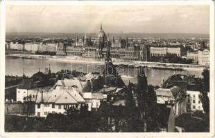 1935 Budapest V. Dunai látkép, Országház, Parlament (apró szakadás / tiny tear)