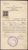 1921 Bp., Orvostanhallgató leckekönyve aláírásokkal (Lenhossék Mihály, Tangl Károly, stb.)