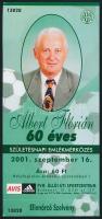 2001 Albert Flórián születésnapi emlékmérkőzés meccsjegy