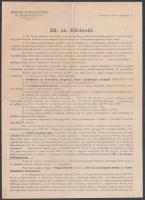 1948 Magyar Moziszövetség 16., 18., 29. és 30. sz. körlevele, hajtásnyomokkal, néhány tollas aláhúzá...