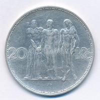 Csehszlovákia 1933. 20K Ag Ipar, mezőgazdaság, üzlet T:2 Czechoslovakia 1933. 20 Korun Ag Industry, Agriculture, Business C:XF Krause KM#17