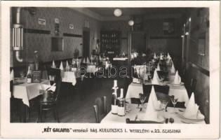 Szabadka, Subotica; Kuluncsics L. Két Galamb vendéglője, belső. Wesselényi u. 22. / restaurant interior. photo