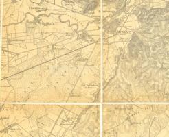 cca 1909 Munkács és környéke (Kárpátalja egy része) katonai térképe, Zone 12, Kol. XXVII., 1:75000, ...