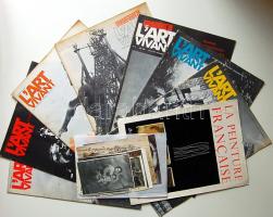 8 db francia művészeti folyóirat + 30 db festményekről készült kép