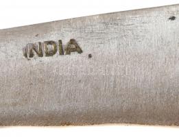 Elefántos kés. Faragott fa, elefántos tokkal. 23 cm