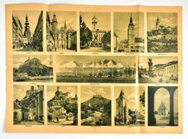 cca 1938 Az ezeréves magyar Felvidék. Bp., Pesti Hírlap, hátoldalán képekkel a felvidéki városokról,...