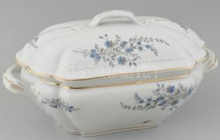 Fischer Emil, Budapest leveses tál és sültes tál. 35 cm, 47 cm Kézzel festett, jelzett, kopásokkal, ...