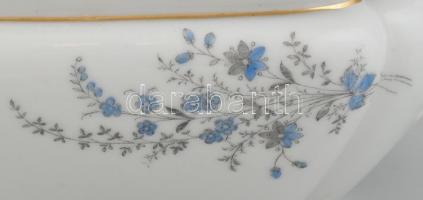 Fischer Emil, Budapest leveses tál és sültes tál. 35 cm, 47 cm Kézzel festett, jelzett, kopásokkal, ...