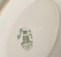 Zsolnay szószos tál. Kézzel festett, jelzett, kopásokkal 27 cm