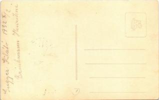 1932 Budapest II. Gugger-hegyi kilátó (Látó-hegy), kirándulók csoportja. photo (EK)