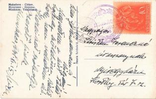 1938 Munkács, Mukacheve, Mukacevo; templomok. Schönfeld Henrik kiadása / churches + "1938 Munká...