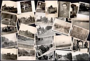 33 db katonai fotó a II. világháborúból harckocsizó zászlóalj katonája. az orosz fronton 6x8 cm
