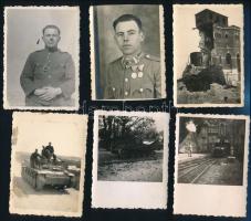 33 db katonai fotó a II. világháborúból harckocsizó zászlóalj katonája. az orosz fronton 6x8 cm