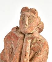 Tornay Endre András (1949-2008): Ábrándozó. Terrakotta, jelzett. m: 26 cm