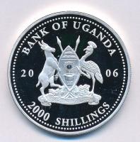 Uganda 2006. 2000Sh "A labdarúgás halhatatlanjainak csarnoka - Magyarország 1950-es évek / Pusk...