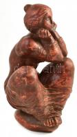 Tóth Valéria (1943- ): Merengő. Jelzett, festett terrakotta m: 26 cm
