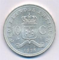 Holland Antillák 1978. 10G Ag "Bank 150. évfordulója" T:1- Netherlands Antilles 1978. 10 G...