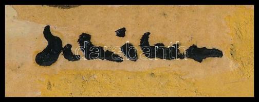 Scheiber jelzéssel: Konflis. Vegyes technika, karton. 18,5x25 cm