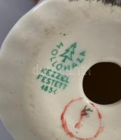 Hollóházi matyó menyecske. Kézzel festett, jelzett, hibátlan 11 cm