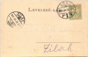 1903 Arad, Tököly tér, templom, Hoffmann József, ifj. Löwy Ármin, Schwarz R., Goszif Miklós üzlete, ...