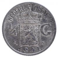 Holland Kelet-India 1941P 1/4G Ag T:2 
Netherlands East Indies 1941P 1/4 Gulden Ag C:XF
Krause KM#...