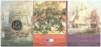 Nagy-Britannia 2005. 5P Cu-Ni "Trafalgar-i csata 200. évfordulója" karton dísztokban, ango...