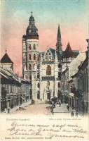 ~1908 Kassa, Kosice; Dóm és Deák Ferenc utca. Breitner Mór kiadása / cathedral and street