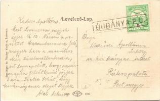 Losonc, Lucenec; látkép, tér, templom / square, church  + "ÚJBÁNYA P.U."