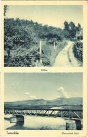 1943 Taracköz, Teresva; Taracpatak hídja / Teresva river bridge - kétnyelvű bélyegzés / bilingual cancellation