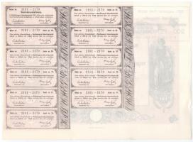 Hajdúszoboszló 1926. "Hajdúmegyei Takarékpénztár" tíz részvénye egyben, összesen 150P-ről,...