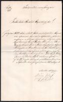 1876 Fülöpszállás levél a főkapitányhoz Borda József főbírótól