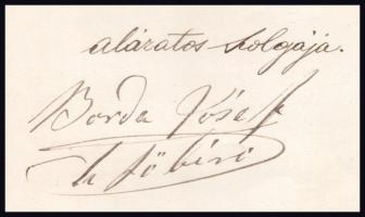 1876 Fülöpszállás levél a főkapitányhoz Borda József főbírótól