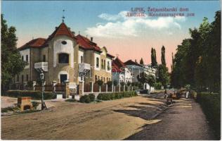 Lipik, Zeljeznicarski dom / Vasút utca, Dr. Nenadovic villája / street, villa