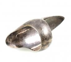 Ezüst (Ag) gyűrű nagy. Jelzett, 12,63 g m 54