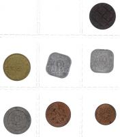 Bhután 10db-os érme összeállítás kisalakú berakóban T:1-,2 Buhtan 10pcs of coins in small size binder C:AU,XF