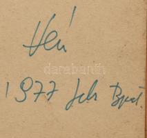 Vén Edit (1937-): Lány a virágok között. Zománcfestett csempe. Jelzett. 15x15 cm Keretben