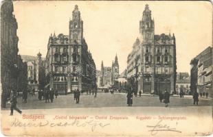 1905 Budapest V. Kígyó tér, Klotild bérpalota, üzletek (kopott sarkak / worn corners)