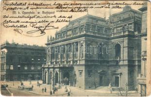 1908 Budapest VI. M. kir. Operaház. M.T. és F.I. Koch Willy kiadása (EK)