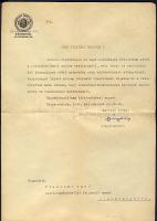 1944 Nyíregyházi Pál nyíregyházi polgármester aláírása fejléces levélen