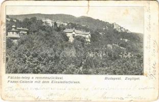 1899 Budapest XII. Zugliget, Fácán telep a Remetesziklával, villa. Divald Károly 171. sz. (b)