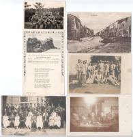 6 db katonai fotólap + 3 db I. világháborús képeslap + 1 fotó