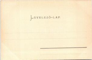 1902 Budapest, Duna részlet a Ferenc József hídnál, rakpart. Ganz Antal 27