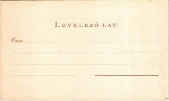 Budapest anno 1602. Buda és Pest a Gellérthegyről. Geittner és Rausch kiadása, Art Nouveau litho (fl...