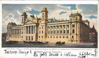 1899 Budapest V. Igazságügyi palota. Walter Haertel. C. Andelfinger & Cie. Kunstanstalt Nr. 148. Nach der Aufnahme des k.k. Hofphotographen Erdélyi (vágott / cut)