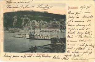 1901 Budapest XI. Gellérthegy, gőzhajó (EK)