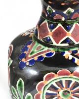 Baán jelzéssel: váza, mázas kerámia, kézzel festett, mázhibákkal, apró kopásnyomokkal, jelzett, m: 1...