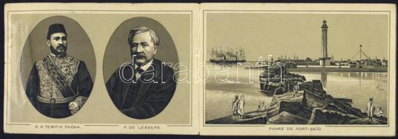 Port Said leporelló 12 db lithoképpel fedlap nélkül / Leorello with 12 litho pictures (without cover)