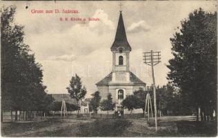 1916 Szárcsa, Sartscha, Sarca, Sarcia, Sutjeska; Római katolikus templom és iskola / church and school