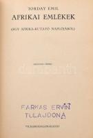 A Hat Világrész. Utazások és Fölfedezések c. sorozat 4 kötete (IV., XI:, XII. XIII.): 
Torday Emil:...
